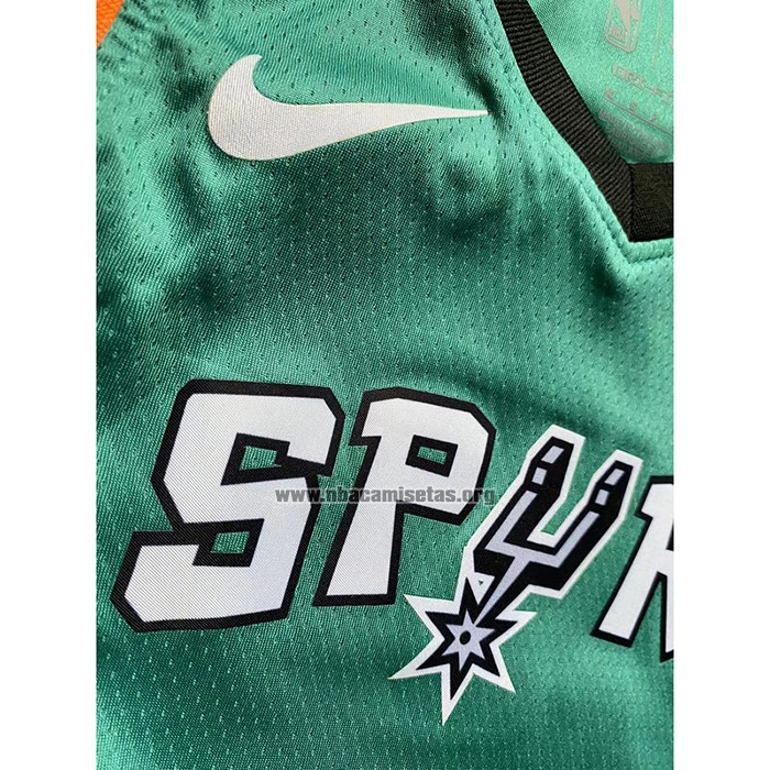 Camiseta Nino San Antonio Spurs Jeremy Sochan NO 10 Ciudad 2022-23 Verde